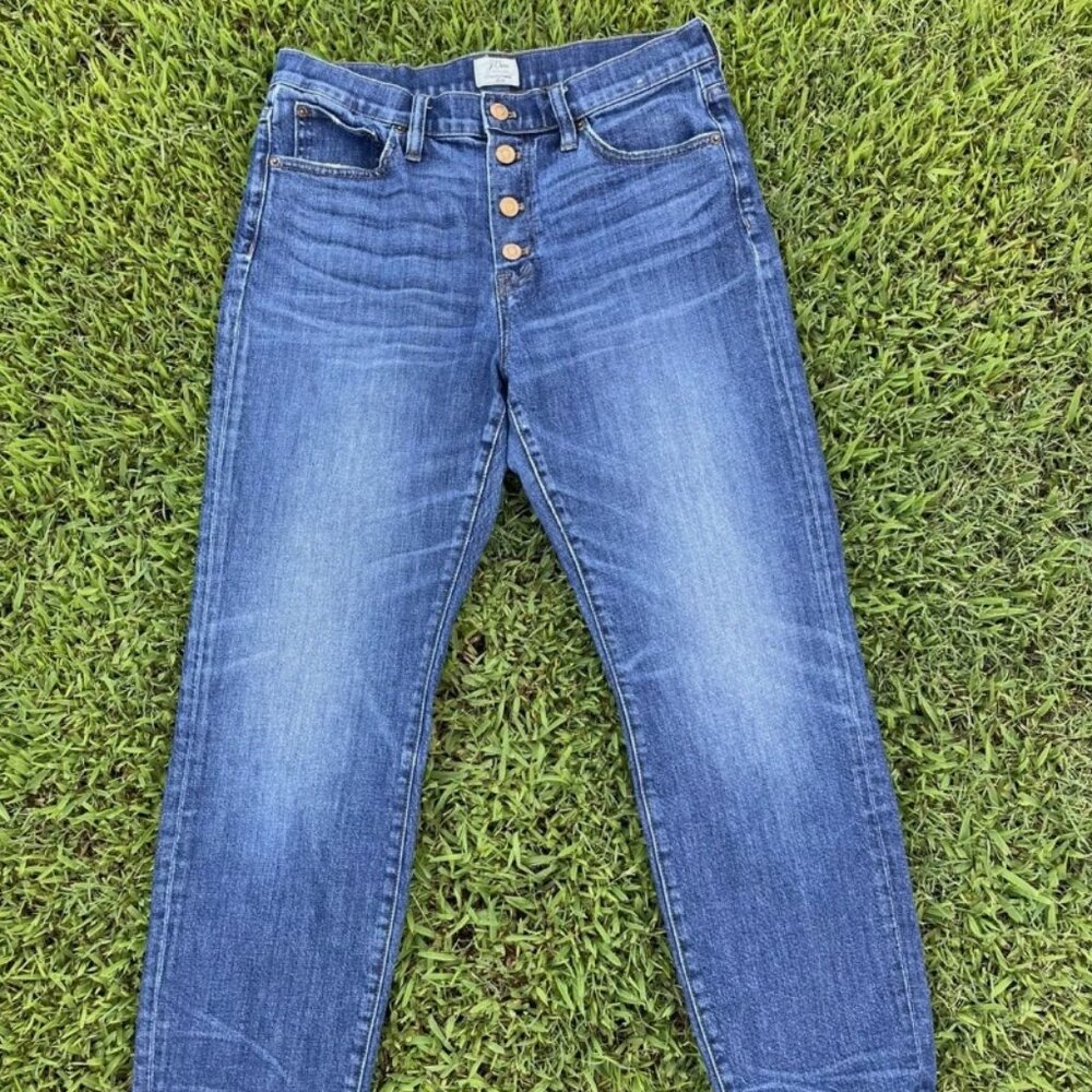 J.Crew Straight Away Jeans - Size 26, Slightly Dark Wash